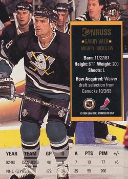 1993-94 Donruss #401 Garry Valk Back