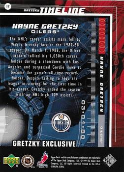 1999-00 Upper Deck - Gretzky Exclusive #17 Wayne Gretzky Back