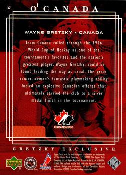 1999-00 Upper Deck - Gretzky Exclusive #37 Wayne Gretzky Back