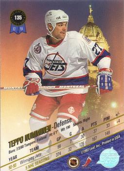 1993-94 Leaf #135 Teppo Numminen Back