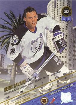 1993-94 Leaf #372 Denis Savard Back