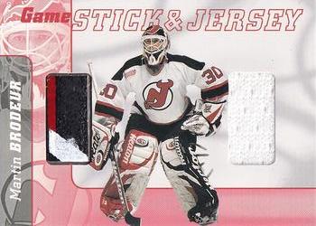 2000-01 Be a Player Signature Series - Jersey and Stick #GSJ-25 Martin Brodeur Front