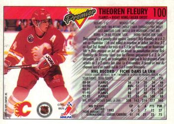 1993-94 O-Pee-Chee Premier #100 Theoren Fleury Back