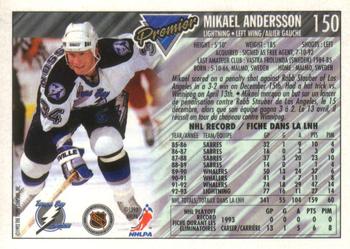 1993-94 O-Pee-Chee Premier #150 Mikael Andersson Back