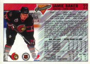 1993-94 O-Pee-Chee Premier #22 Jamie Baker Back