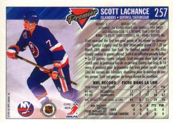 1993-94 O-Pee-Chee Premier #257 Scott Lachance Back