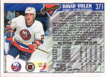 1993-94 O-Pee-Chee Premier #371 David Volek Back