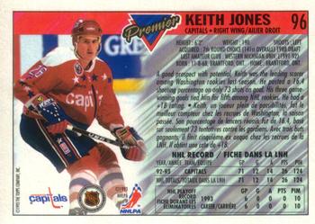 1993-94 O-Pee-Chee Premier #96 Keith Jones Back