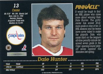 1993-94 Pinnacle #13 Dale Hunter Back