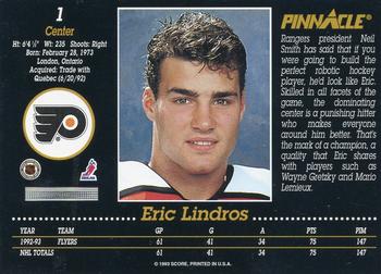 1993-94 Pinnacle #1 Eric Lindros Back