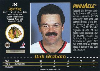 1993-94 Pinnacle #24 Dirk Graham Back