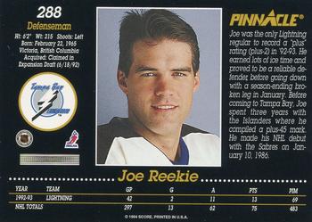 1993-94 Pinnacle #288 Joe Reekie Back
