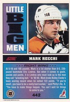 1993-94 Score #442 Mark Recchi Back