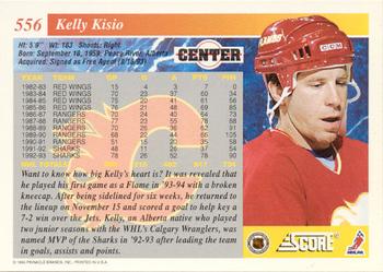 1993-94 Score #556 Kelly Kisio Back