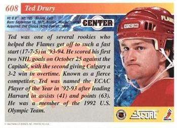 1993-94 Score #608 Ted Drury Back