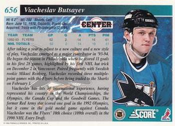 1993-94 Score #656 Viacheslav Butsayev Back