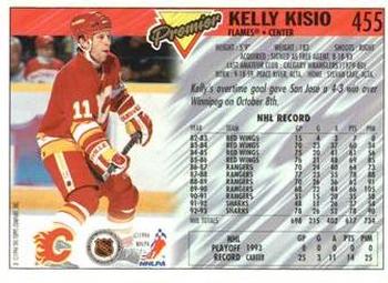 1993-94 Topps Premier #455 Kelly Kisio Back
