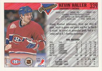 1993-94 Topps Premier #339 Kevin Haller Back