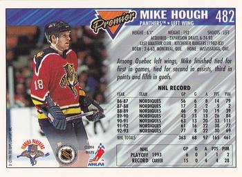 1993-94 Topps Premier #482 Mike Hough Back