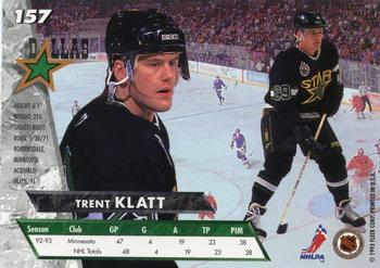 1993-94 Ultra #157 Trent Klatt Back