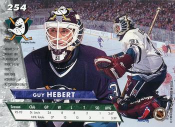 1993-94 Ultra #254 Guy Hebert Back