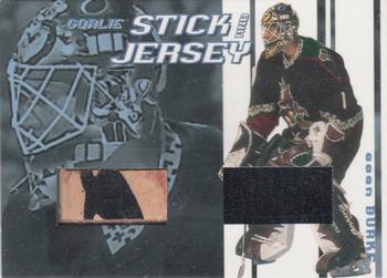 2001-02 Be a Player Between the Pipes - Jersey and Stick Cards #GSJ-31 Sean Burke Front