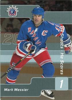 2001-02 Be a Player Signature Series - He Shoots-He Scores Points #NNO Mark Messier Front
