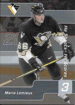 2001-02 Be a Player Signature Series - He Shoots-He Scores Points #NNO Mario Lemieux Front