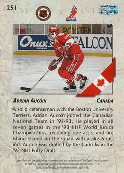 1993-94 Upper Deck #251 Adrian Aucoin Back