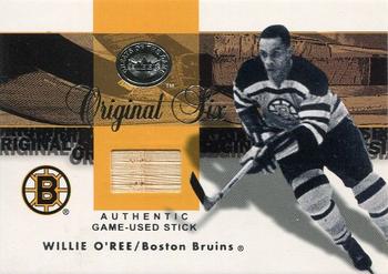 2001-02 Fleer Greats of the Game - Sticks #NNO Willie O'Ree Front