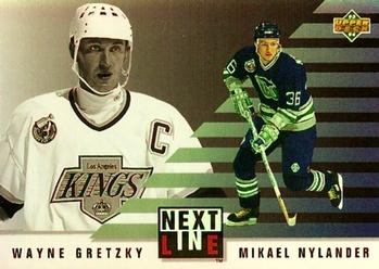 1993-94 Upper Deck - Next in Line #NL1 Wayne Gretzky / Mikael Nylander Front