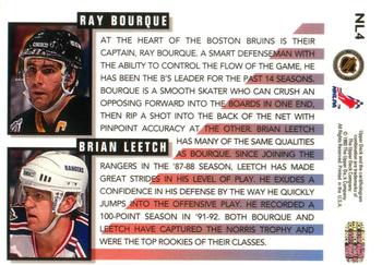 1993-94 Upper Deck - Next in Line #NL4 Ray Bourque / Brian Leetch Back