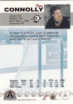 2001-02 Pacific Adrenaline - Retail #20 Tim Connolly Back