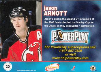 2001-02 Pacific Atomic - Power Play #20 Jason Arnott Back