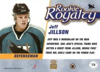 2001-02 Pacific Crown Royale - Rookie Royalty #19 Jeff Jillson Back