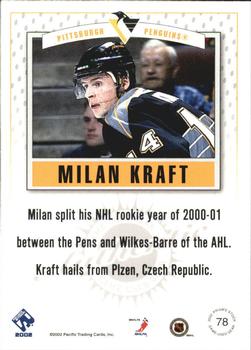 2001-02 Pacific Private Stock - Game Gear #78 Milan Kraft Back
