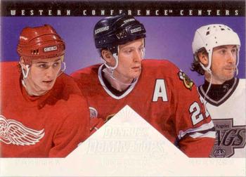 1994-95 Donruss - Dominators #5 Sergei Fedorov / Jeremy Roenick / Wayne Gretzky Front