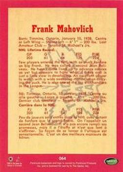 2001-02 Parkhurst - Parkie Reprints #064 Frank Mahovlich Back