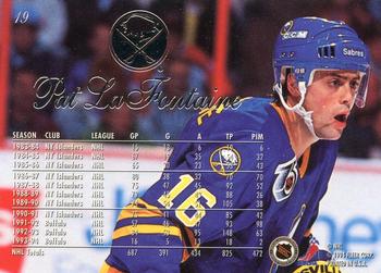 1994-95 Flair #19 Pat LaFontaine Back