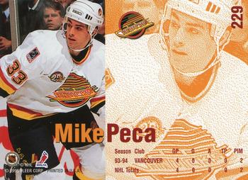 1994-95 Fleer #229 Mike Peca Back