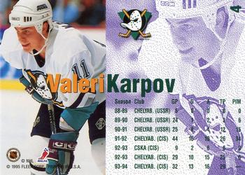 1994-95 Fleer #4 Valeri Karpov Back
