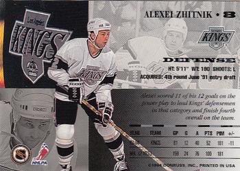1994-95 Leaf #8 Alexei Zhitnik Back