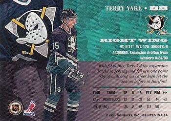 1994-95 Leaf #88 Terry Yake Back