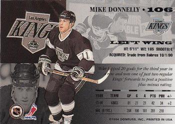 1994-95 Leaf #106 Mike Donnelly Back