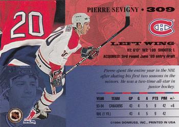 1994-95 Leaf #309 Pierre Sevigny Back