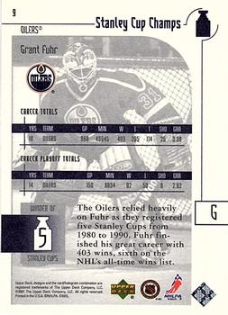 2001-02 Upper Deck Stanley Cup Champs #9 Grant Fuhr Back