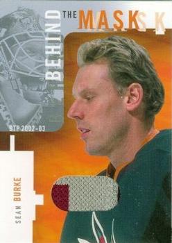 2002-03 Be a Player Between the Pipes - Behind the Mask #7 Sean Burke Front