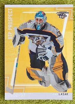 2002-03 Be a Player Between the Pipes - Gold #92 Jan Lasak Front