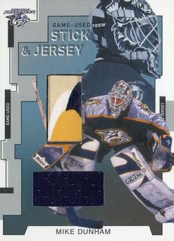 2002-03 Be a Player Between the Pipes - Game-Used Stick and Jersey #GSJ-15 Mike Dunham Front