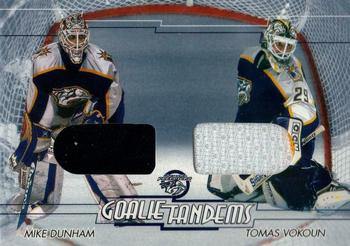2002-03 Be a Player Between the Pipes - Goalie Tandems #GT-11 Mike Dunham / Tomas Vokoun Front